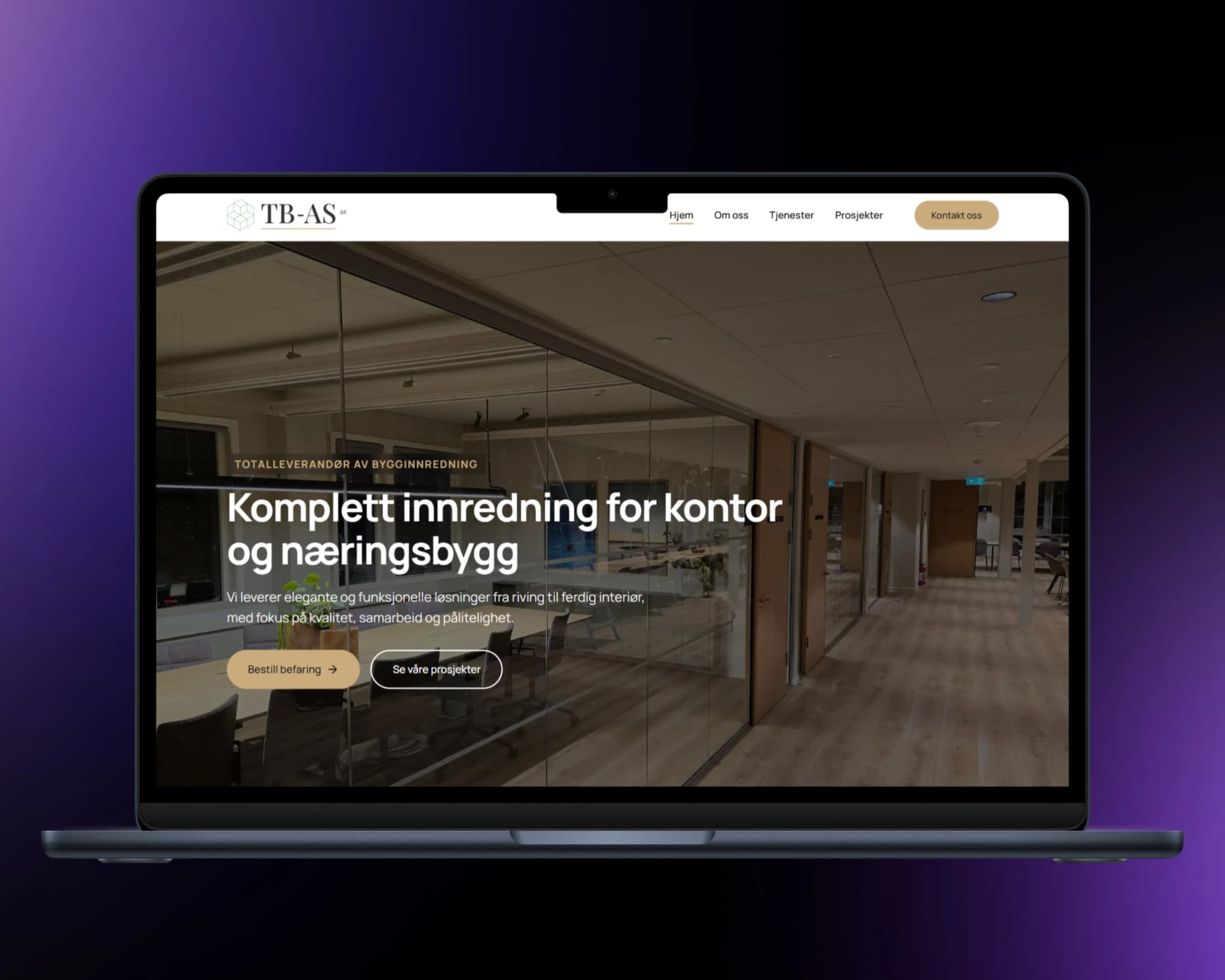 Presentasjon av TB-AS sin nye nettside utviklet av Din IT-Hjelp